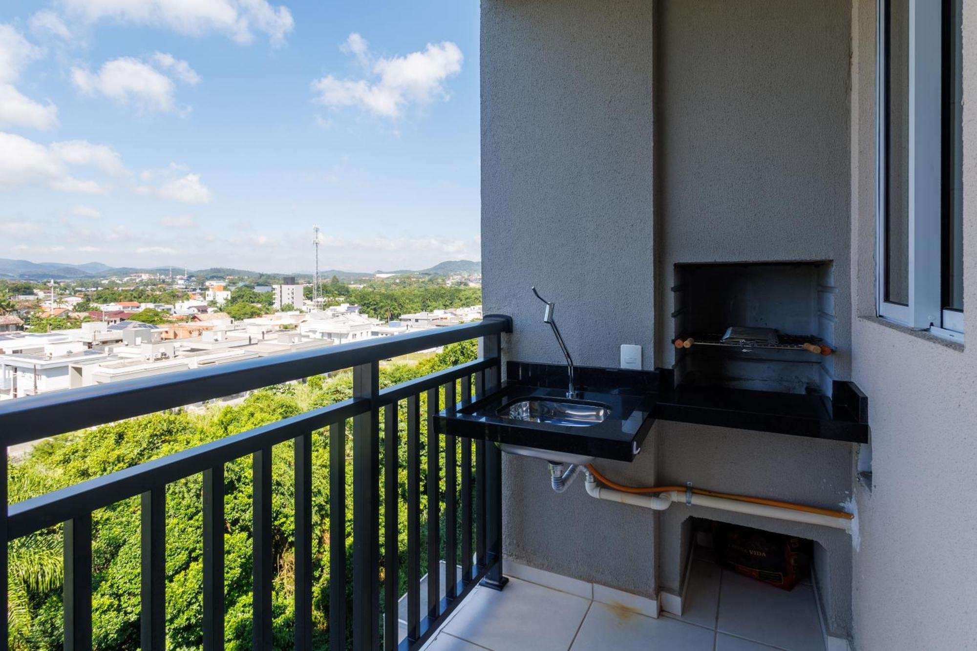 Piçarras Apartamento 150M Da Praia Com Sacada, Wi-Fi Ar Condicionado, Piscina, Portaria 24H, Playground E Vaga De Garagem 아파트 객실 사진